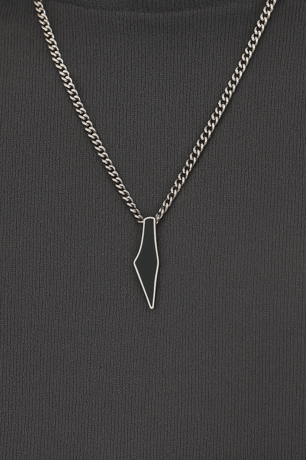 Black Enamel Necklace
